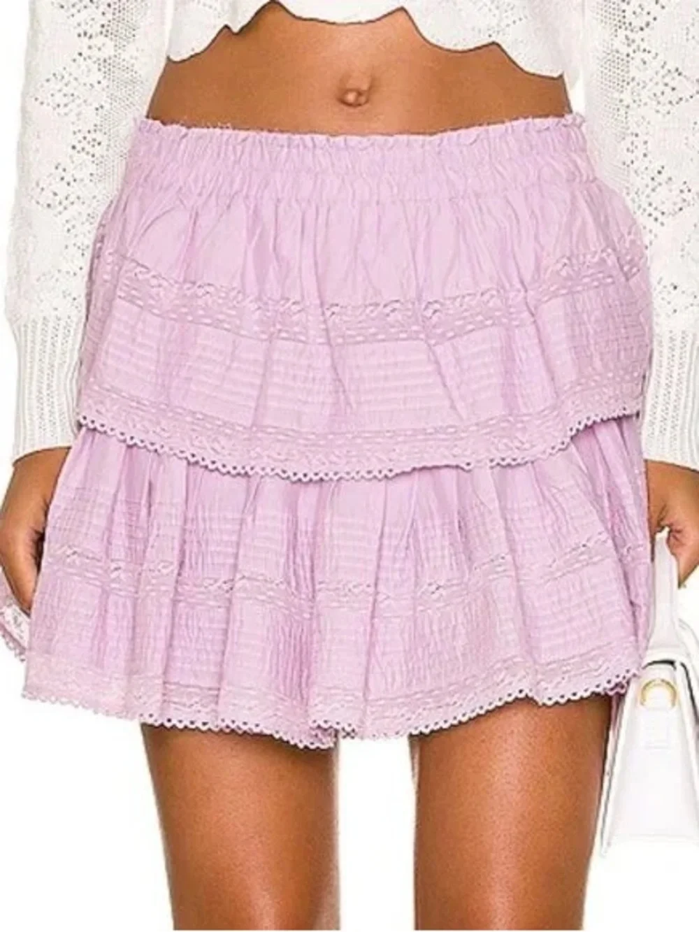 LoveShackFancy Ruffle Mini Skirt - Picture 2 of 8